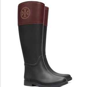 Tory Burch Classic Rubber Rain Boot Wellies 6